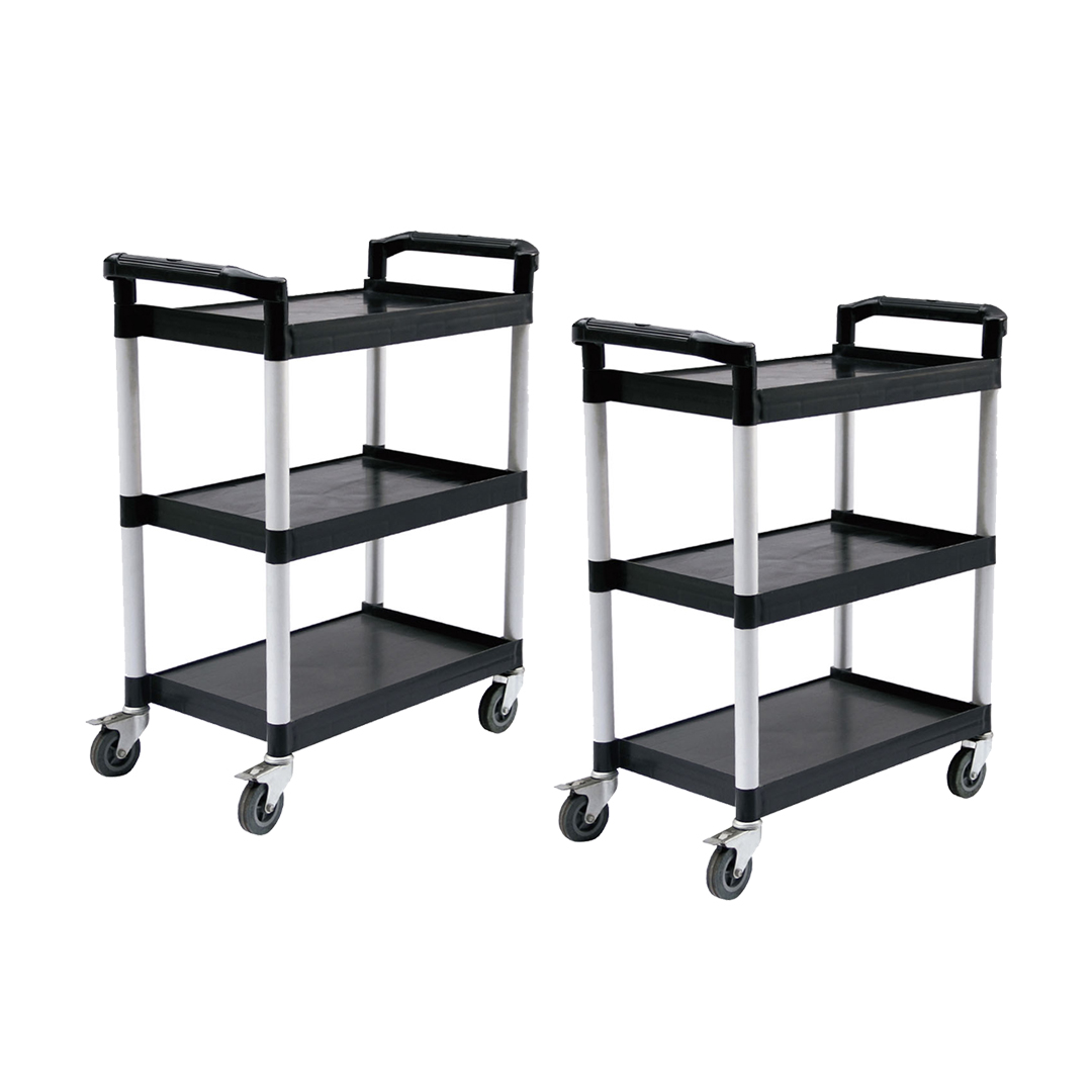 Soga 2X 3 Tier Food Trolley Portable Kitchen Cart Multifunctional Big Utility Service With Wheels 830X420X950Mm Black, Business &Amp; Industrial, Food Service, Food Service Carts, , ,  - Nz Depot 1