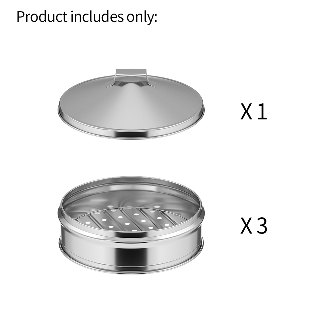 Soga 2X 3 Tier Stainless Steel Steamers With Lid Work Inside Of Basket Pot Steamers 28Cm, Home &Amp; Living, Kitchen &Amp; Dining, Cookware, Steamers, ,  - Nz Depot 7