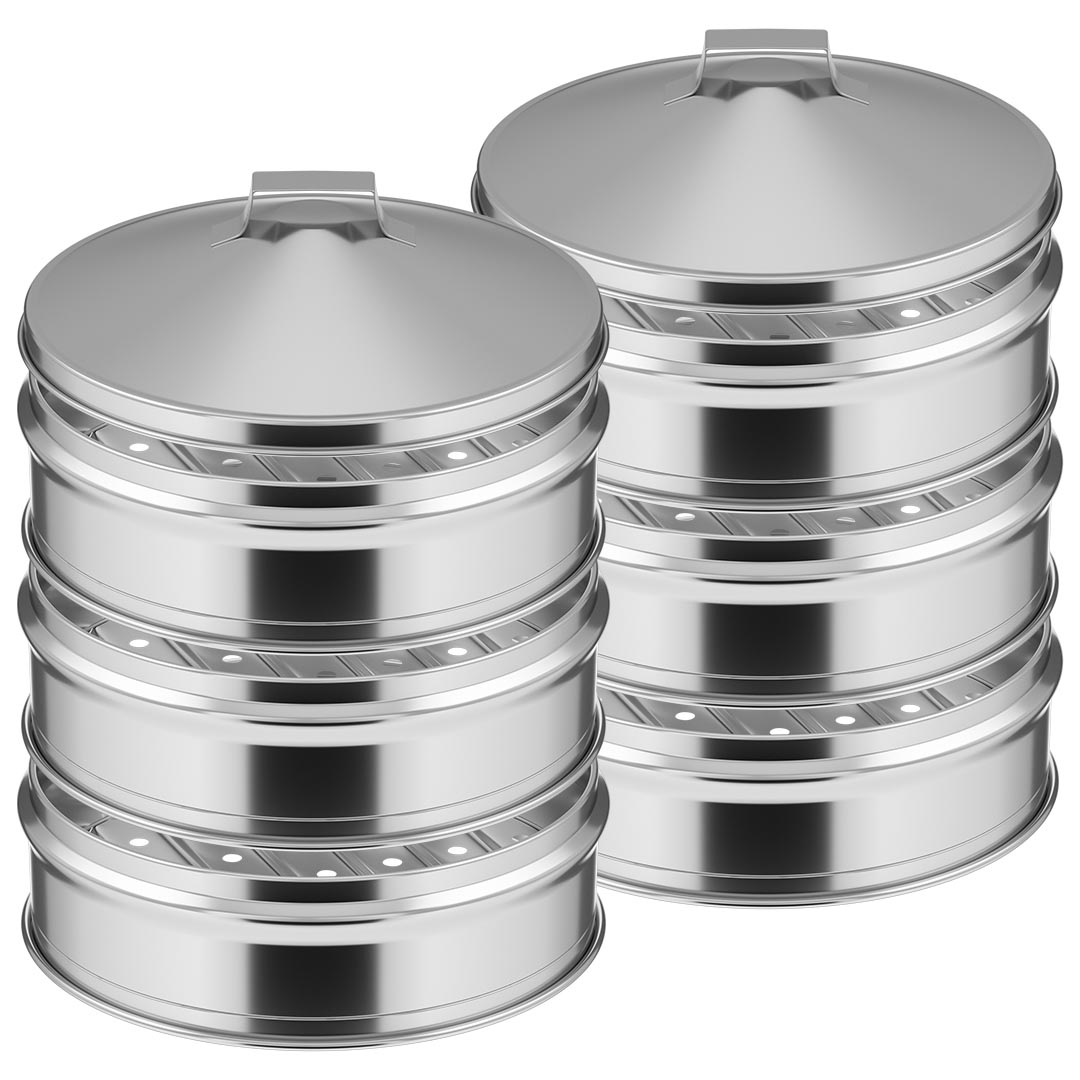 Soga 2X 3 Tier Stainless Steel Steamers With Lid Work Inside Of Basket Pot Steamers 28Cm, Home &Amp; Living, Kitchen &Amp; Dining, Cookware, Steamers, ,  - Nz Depot 1