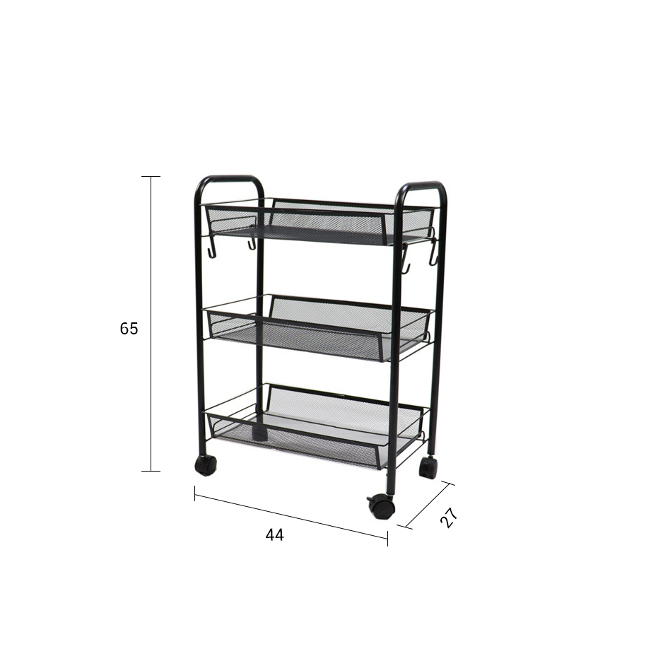 Soga 2X 3 Tier Steel Black Bee Mesh Kitchen Cart Multi-Functional Shelves Portable Storage Organizer With Wheels, Garden, Tools &Amp; Hardware, Garage Storage &Amp; Organisation, Utility Shelves, , ,  - Nz Depot 7