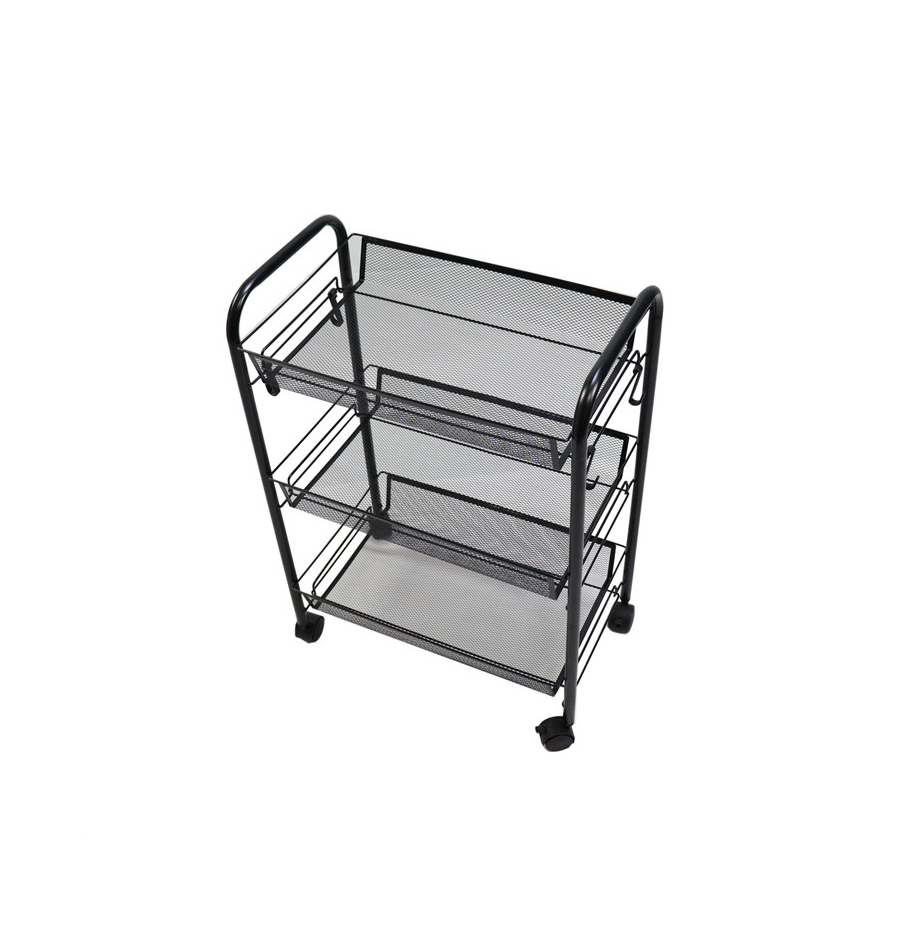 Soga 2X 3 Tier Steel Black Bee Mesh Kitchen Cart Multi-Functional Shelves Portable Storage Organizer With Wheels, Garden, Tools &Amp; Hardware, Garage Storage &Amp; Organisation, Utility Shelves, , ,  - Nz Depot 8