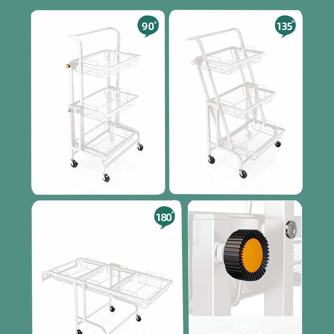 Soga 2X 3 Tier Steel White Adjustable Kitchen Cart Multi-Functional Shelves Portable Storage Organizer With Wheels, Garden, Tools &Amp; Hardware, Garage Storage &Amp; Organisation, Utility Shelves, , ,  - Nz Depot 4