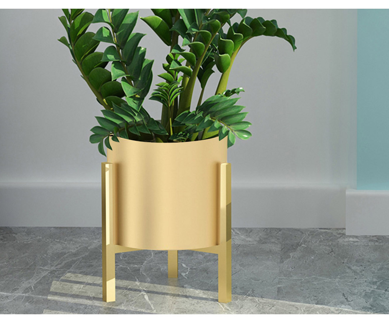 SOGA 2X 30CM Gold Metal Plant Stand with Flower Pot Holder Corner Shelving Rack Indoor Display, Home & Living, Home Decor, Indoor Pots, Planters and Plant Stands, , ,  - NZ DEPOT 3