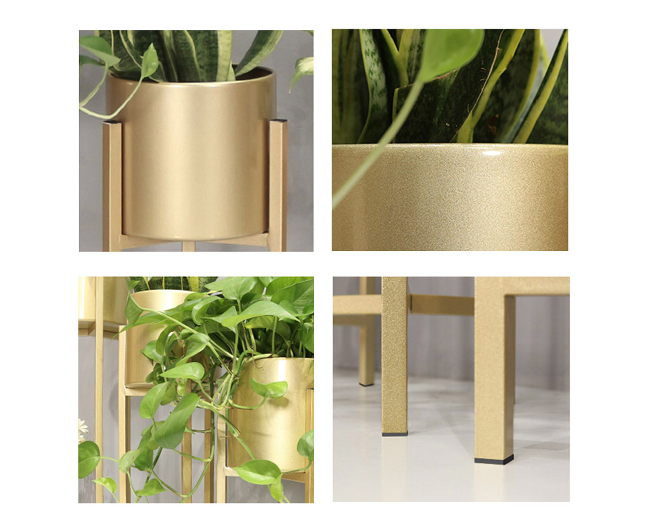 SOGA 2X 30CM Gold Metal Plant Stand with Flower Pot Holder Corner Shelving Rack Indoor Display, Home & Living, Home Decor, Indoor Pots, Planters and Plant Stands, , ,  - NZ DEPOT 5