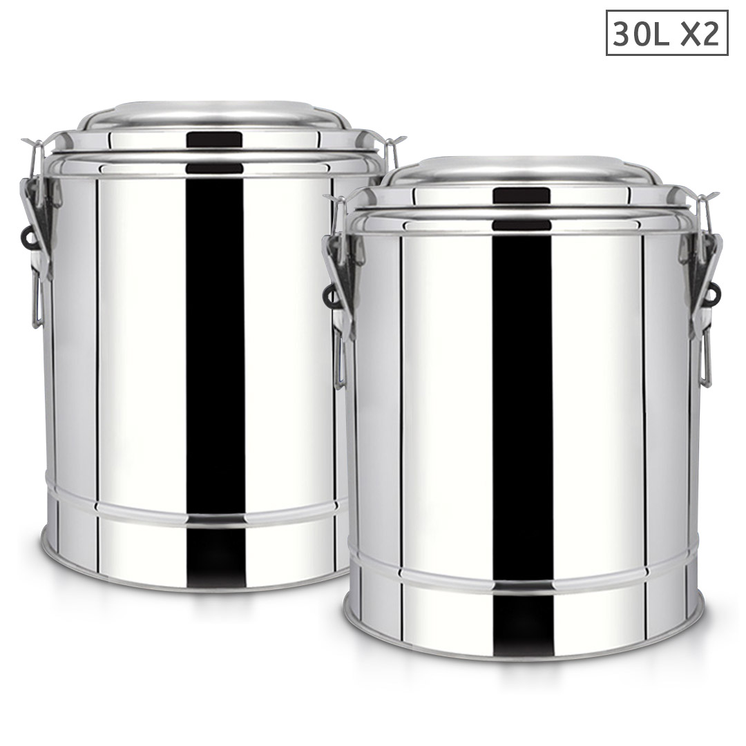 Soga 2X 30L Stainless Steel Insulated Stock Pot Hot &Amp; Cold Beverage Container, Home &Amp; Living, Kitchen &Amp; Dining, Barware, Spirit Dispensers, ,  - Nz Depot 1