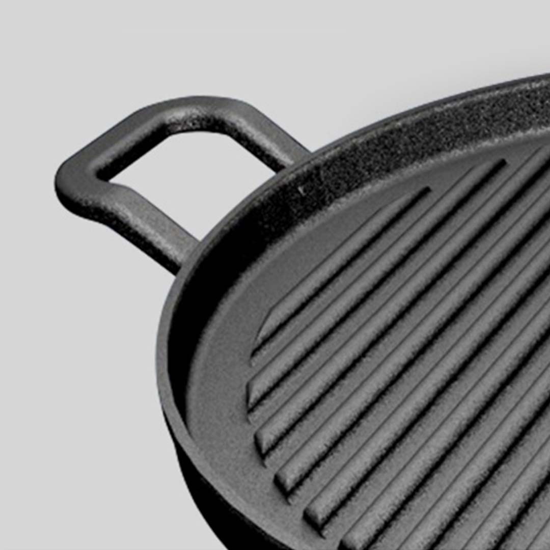 Soga 2X 30Cm Ribbed Cast Iron Frying Pan Skillet Coating Steak Sizzle Platter, Home &Amp; Living, Kitchen &Amp; Dining, Cookware, Frying Pans, ,  - Nz Depot 5