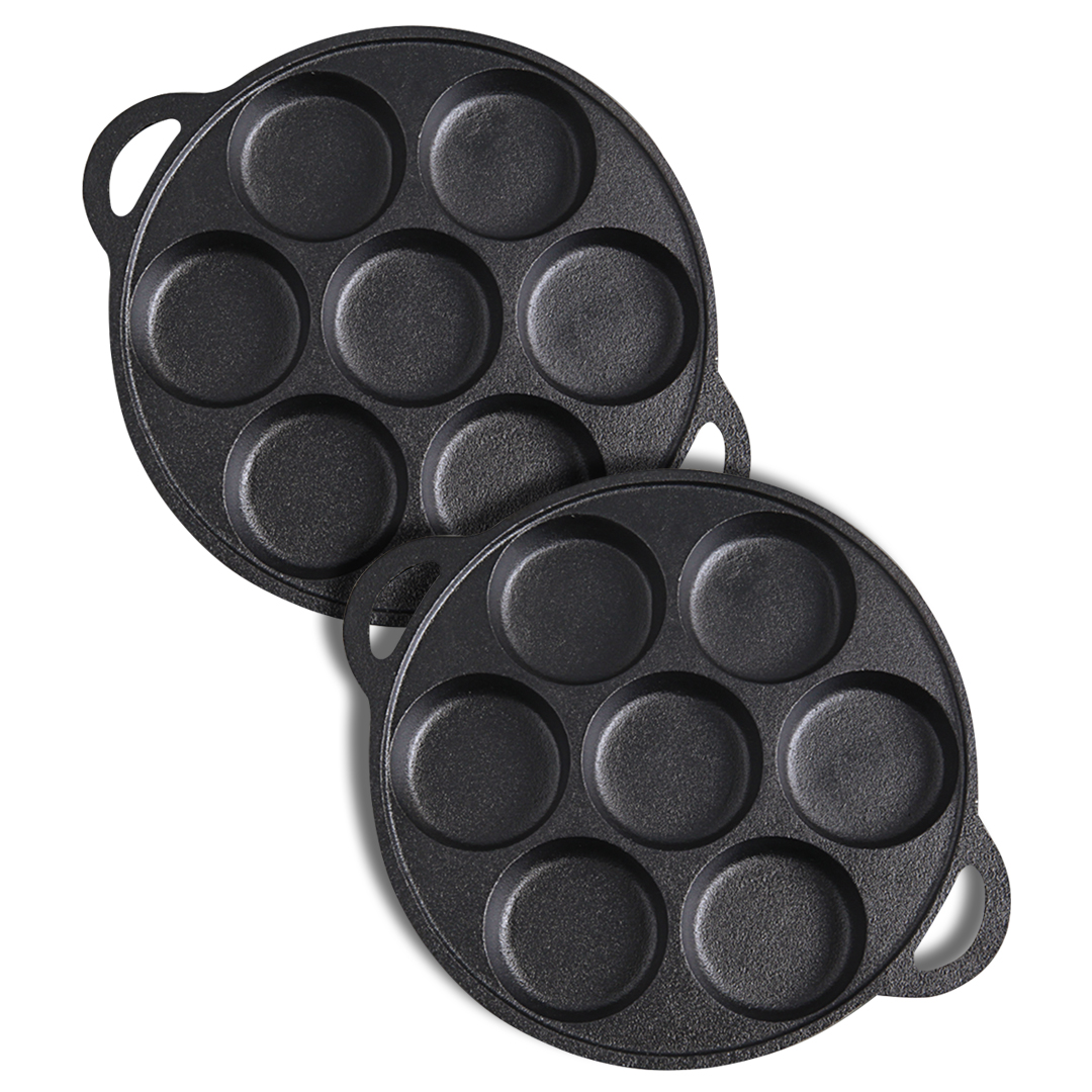 Soga 2X 31.5Cm Cast Iron Takoyaki Fry Pan Octopus Balls Maker 7 Hole Cavities Grill Mold, Home &Amp; Living, Kitchen &Amp; Dining, Cookware, Frying Pans, ,  - Nz Depot 1