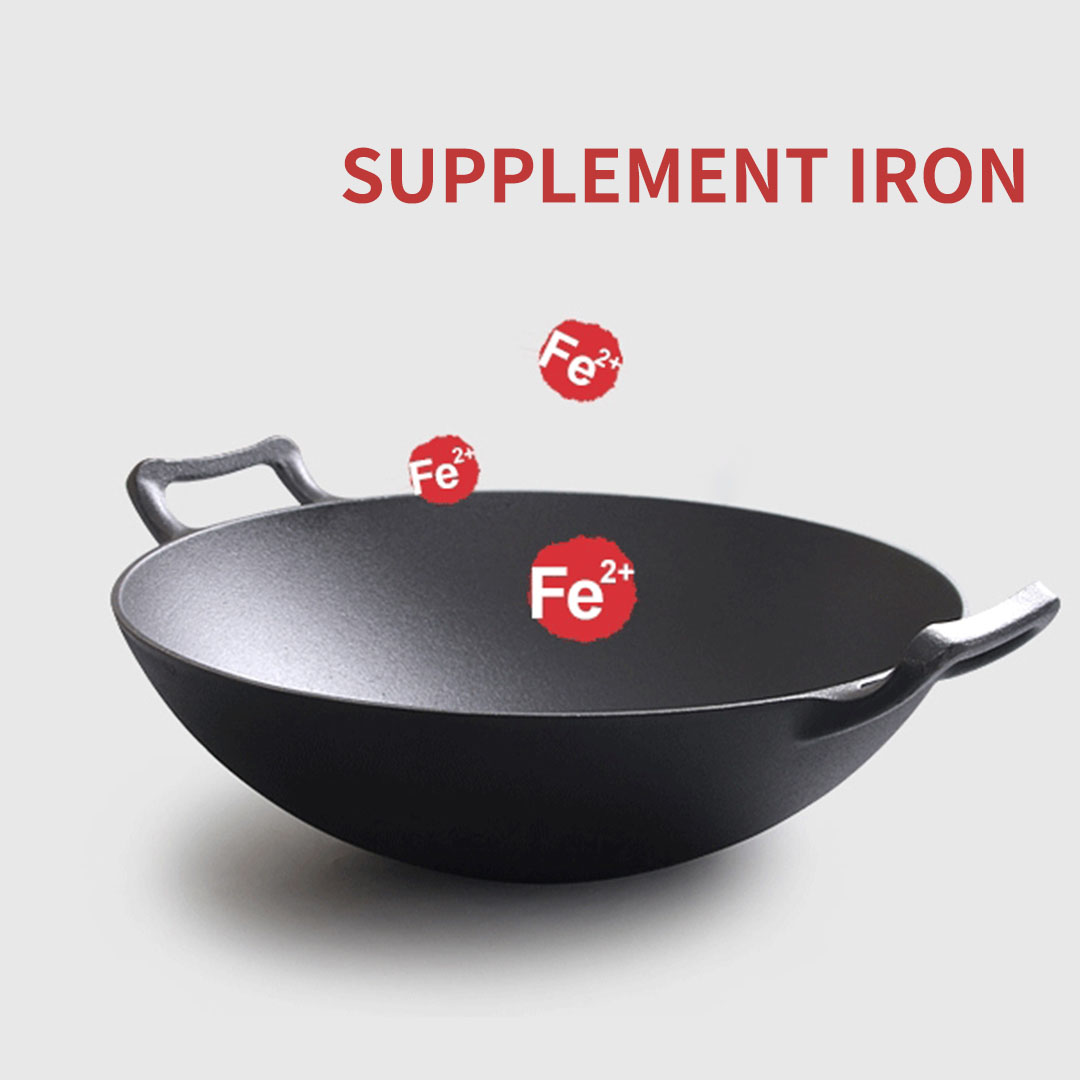 Soga 2X 32Cm Commercial Cast Iron Wok Frypan Fry Pan With Double Handle, Home &Amp; Living, Kitchen &Amp; Dining, Cookware, Frying Pans, ,  - Nz Depot 4