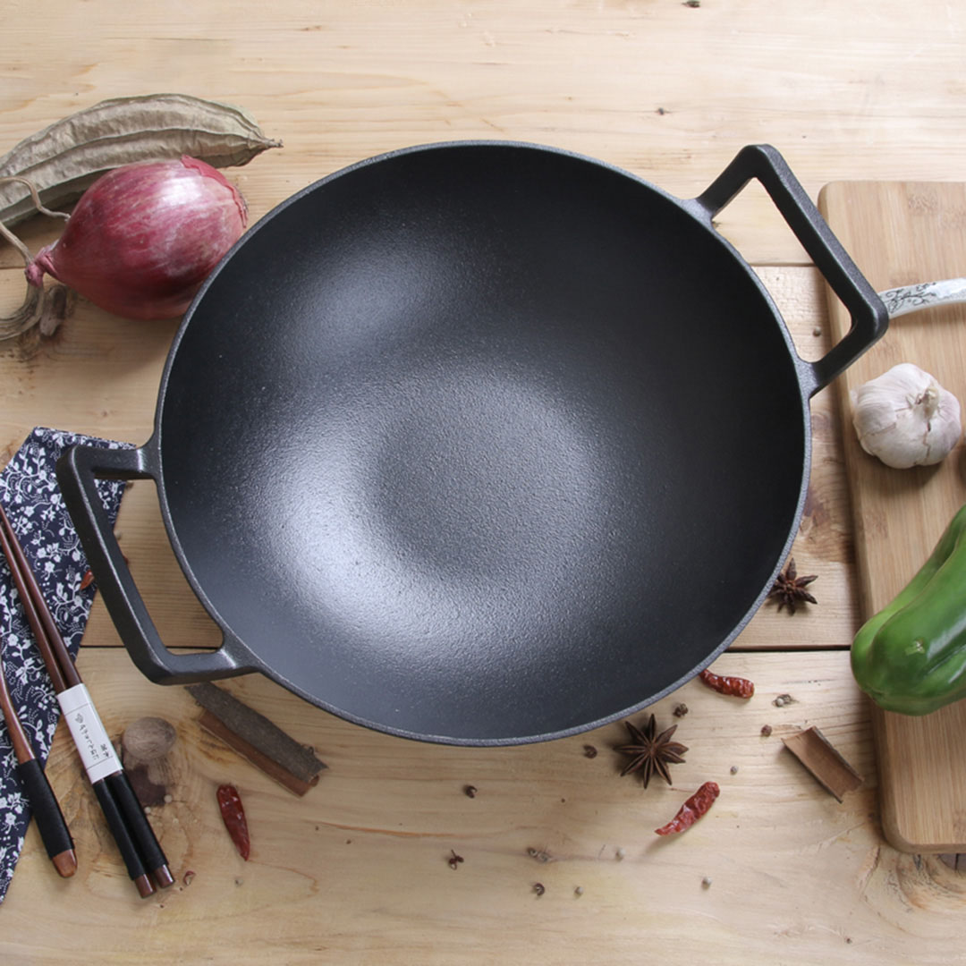 Soga 2X 32Cm Commercial Cast Iron Wok Frypan Fry Pan With Double Handle, Home &Amp; Living, Kitchen &Amp; Dining, Cookware, Frying Pans, ,  - Nz Depot 9