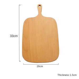 SOGA 2X 33cm Brown Rectangle Wooden Serving Tray Chopping Board Paddle with Handle Home Decor, Kitchenware, Table Top, Servingware, Servingware Platter, ,  - NZ DEPOT 2