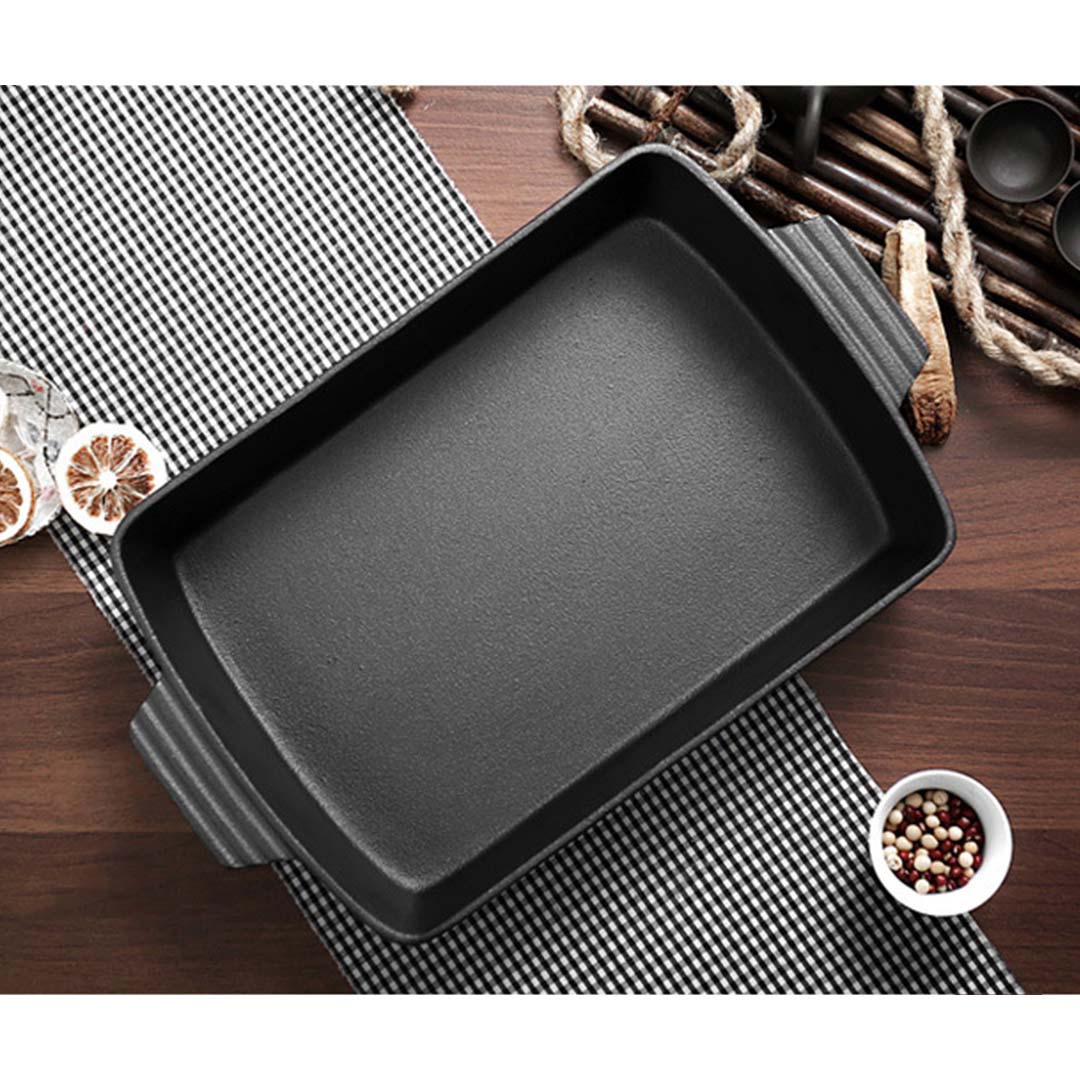 Soga 2X 33Cm Cast Iron Rectangle Bread Cake Baking Dish Lasagna Roasting Pan, Home &Amp; Living, Kitchen &Amp; Dining, Bakeware, Baking Dishes, ,  - Nz Depot 8