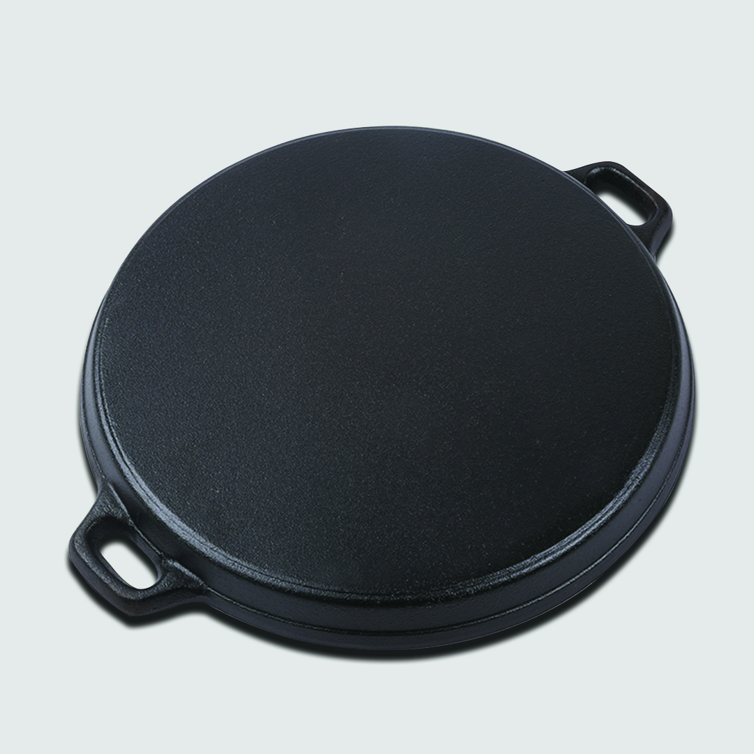 Soga 2X 35Cm Round Ribbed Cast Iron Frying Pan Skillet Steak Sizzle Platter With Handle, Home &Amp; Living, Kitchen &Amp; Dining, Cookware, Frying Pans, ,  - Nz Depot 4