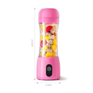 SOGA 2X 380ml Portable Mini USB Rechargeable Handheld Fruit Mixer Juicer Pink, electronics & appliances, appliances, small kitchen appliances, coffee machines & beverages, juicers,  - NZ DEPOT 2