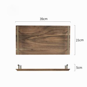 SOGA 2X 39cm Brown Rectangle Wooden Acacia Food Serving Tray Charcuterie Board Home Decor, Kitchenware, Table Top, Servingware, Servingware Platter, ,  - NZ DEPOT 2