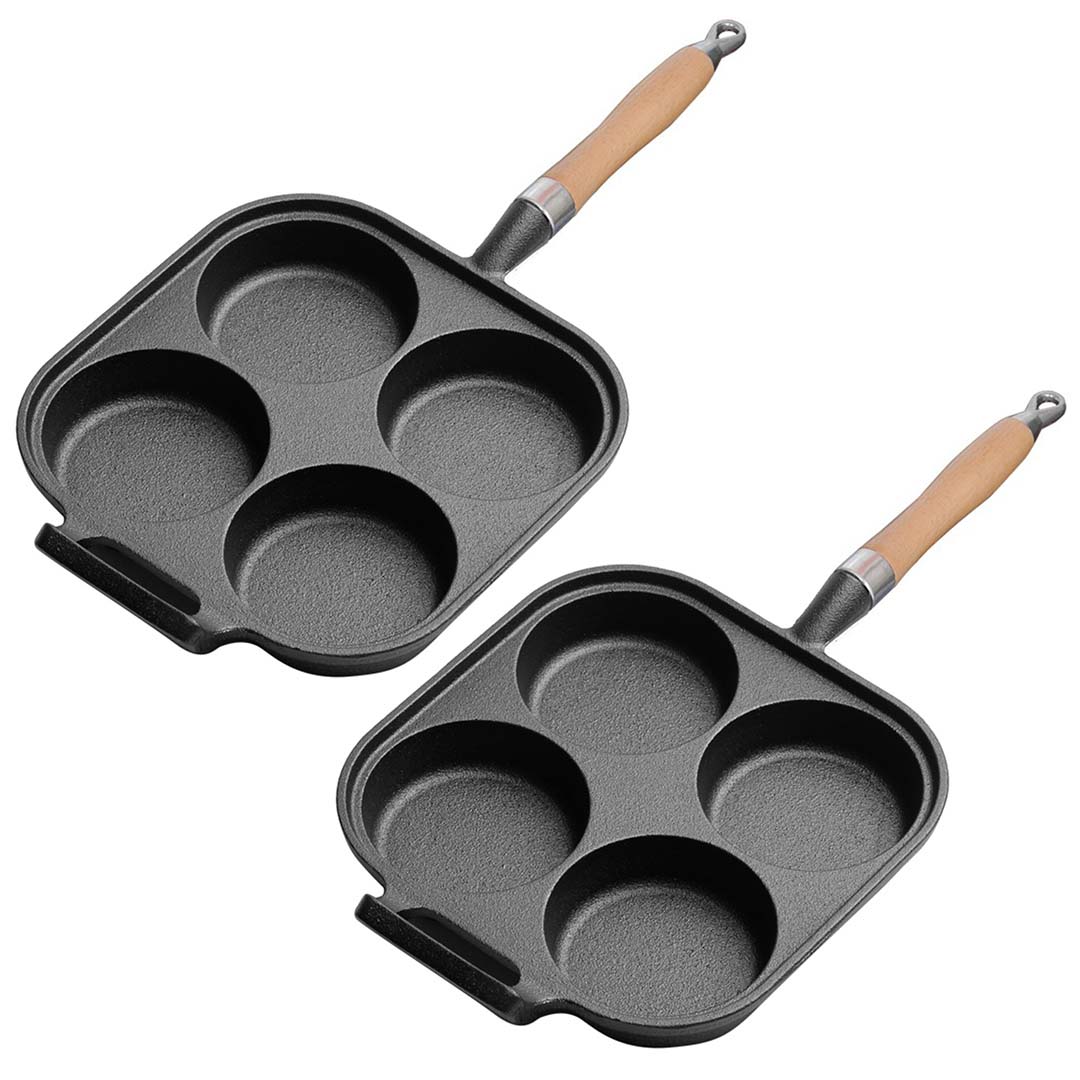 Soga 2X 4 Mold Cast Iron Breakfast Fried Egg Pancake Omelette Fry Pan, Home &Amp; Living, Kitchen &Amp; Dining, Cookware, Frying Pans, ,  - Nz Depot 1