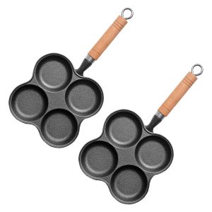 Soga 2X 4 Mold Multi Portion Cast Iron Breakfast Fried Egg Pancake Omelet Fry Pan Nz Depot - Nz Depot