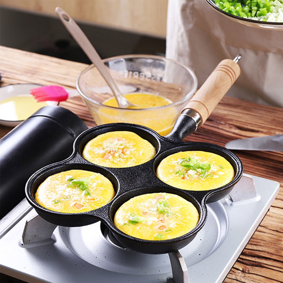 Soga 2X 4 Mold Multi-Portion Cast Iron Breakfast Fried Egg Pancake Omelet Fry Pan, Home &Amp; Living, Kitchen &Amp; Dining, Cookware, Frying Pans, ,  - Nz Depot 6