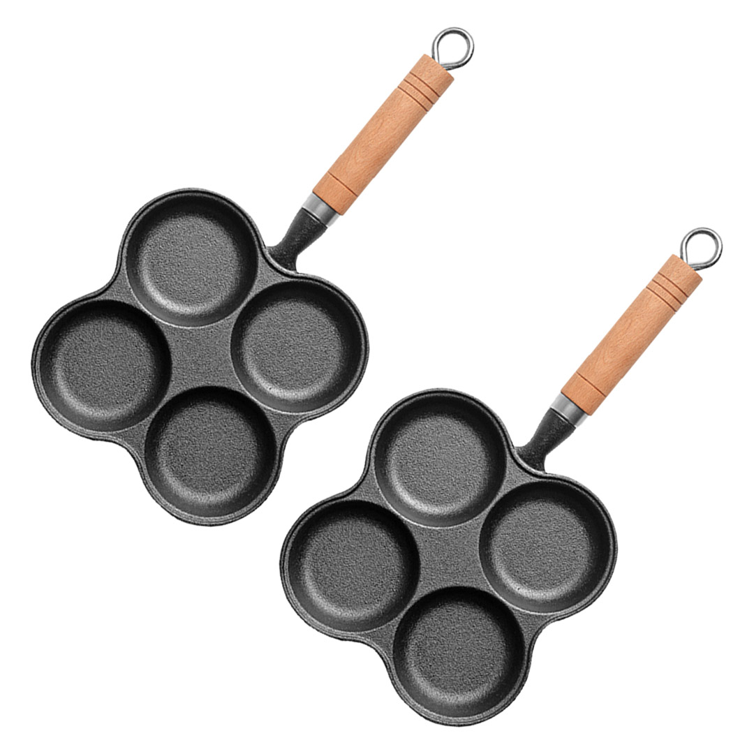 Soga 2X 4 Mold Multi-Portion Cast Iron Breakfast Fried Egg Pancake Omelet Fry Pan, Home &Amp; Living, Kitchen &Amp; Dining, Cookware, Frying Pans, ,  - Nz Depot 1