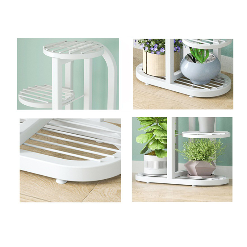 Soga 2X 4 Tier 5 Pots White Metal Plant Rack Flowerpot Storage Display Stand Holder Home Garden Decor, Home &Amp; Living, Home Decor, Indoor Pots, Planters And Plant Stands, , ,  - Nz Depot 4