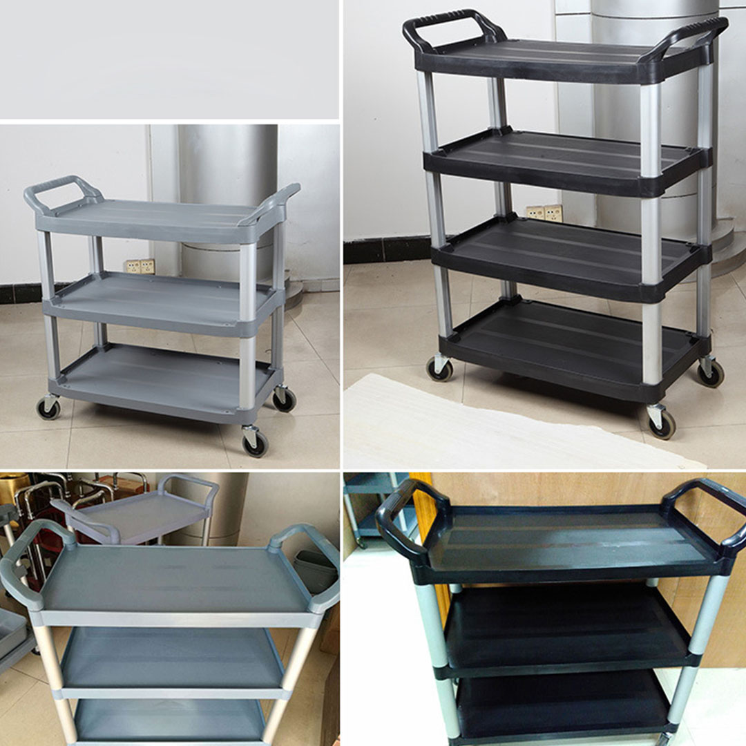 Soga 2X 4 Tier Food Trolley Portable Kitchen Cart Multifunctional Big Utility Service With Wheels 950X500X1270Mm Black, Business &Amp; Industrial, Food Service, Food Service Carts, , ,  - Nz Depot 6