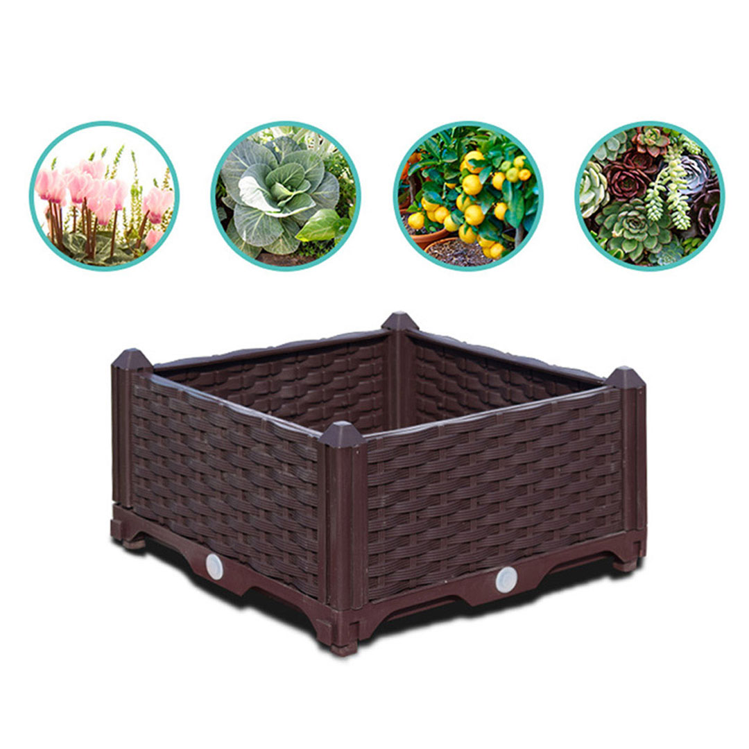 Soga 2X 40Cm Raised Planter Box Vegetable Herb Flower Outdoor Plastic Plants Garden Bed, Garden, Tools &Amp; Hardware, Gardening &Amp; Lawn Care, Pots, Planters &Amp; Container Accessories, , ,  - Nz Depot 4