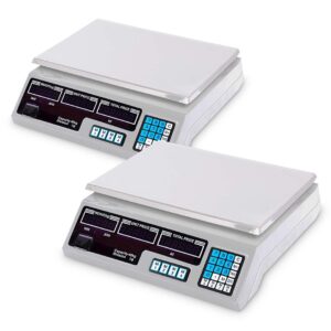 Soga 2X 40Kg Digital Commercial Kitchen Scales Shop Electronic Weight Scale Food White Nz Depot - Nz Depot