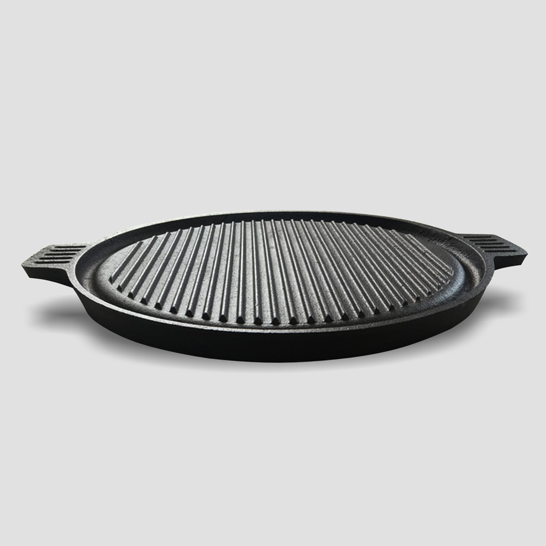 Soga 2X 43Cm Round Ribbed Cast Iron Frying Pan Skillet Steak Sizzle Platter With Handle, Home &Amp; Living, Kitchen &Amp; Dining, Cookware, Frying Pans, ,  - Nz Depot 7