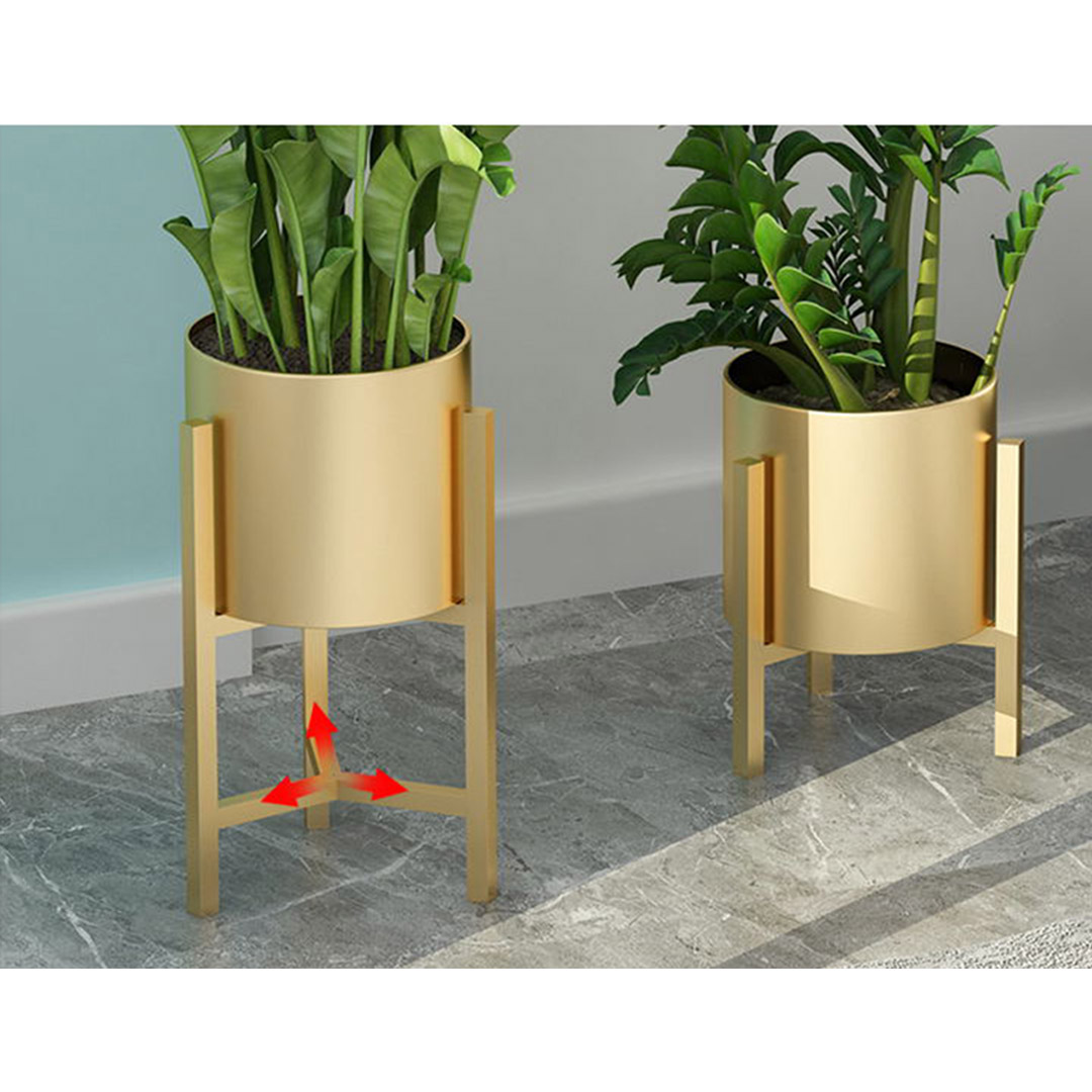 SOGA 2X 45CM Gold Metal Plant Stand with Flower Pot Holder Corner Shelving Rack Indoor Display, Home & Living, Home Decor, Indoor Pots, Planters and Plant Stands, , ,  - NZ DEPOT 4