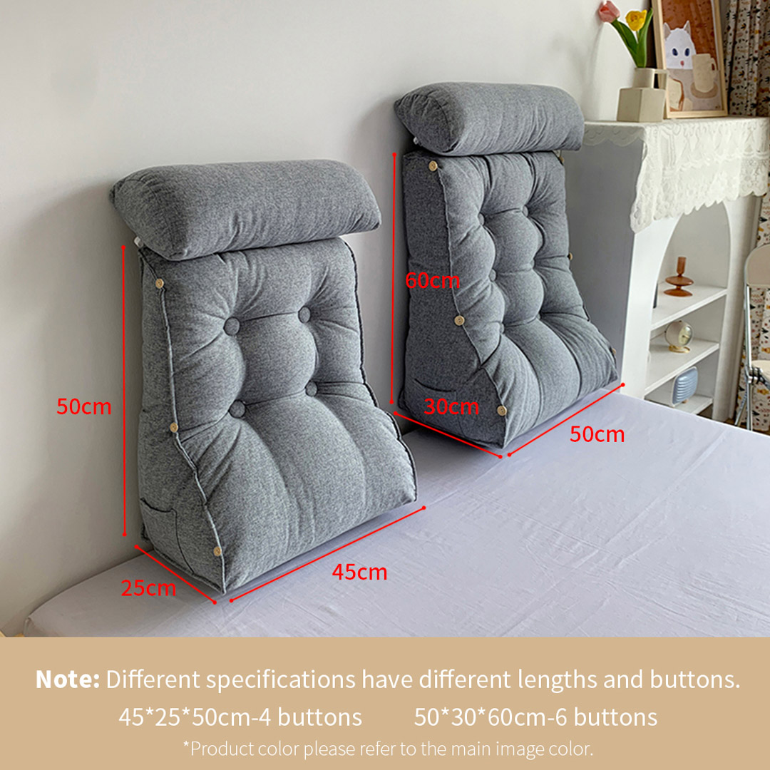 SOGA 2X 45cm Khaki Triangular Wedge Lumbar Pillow Headboard Backrest Sofa Bed Cushion Home Decor, Furniture, Living Room Furniture, Occasional Chairs, ,  - NZ DEPOT 6