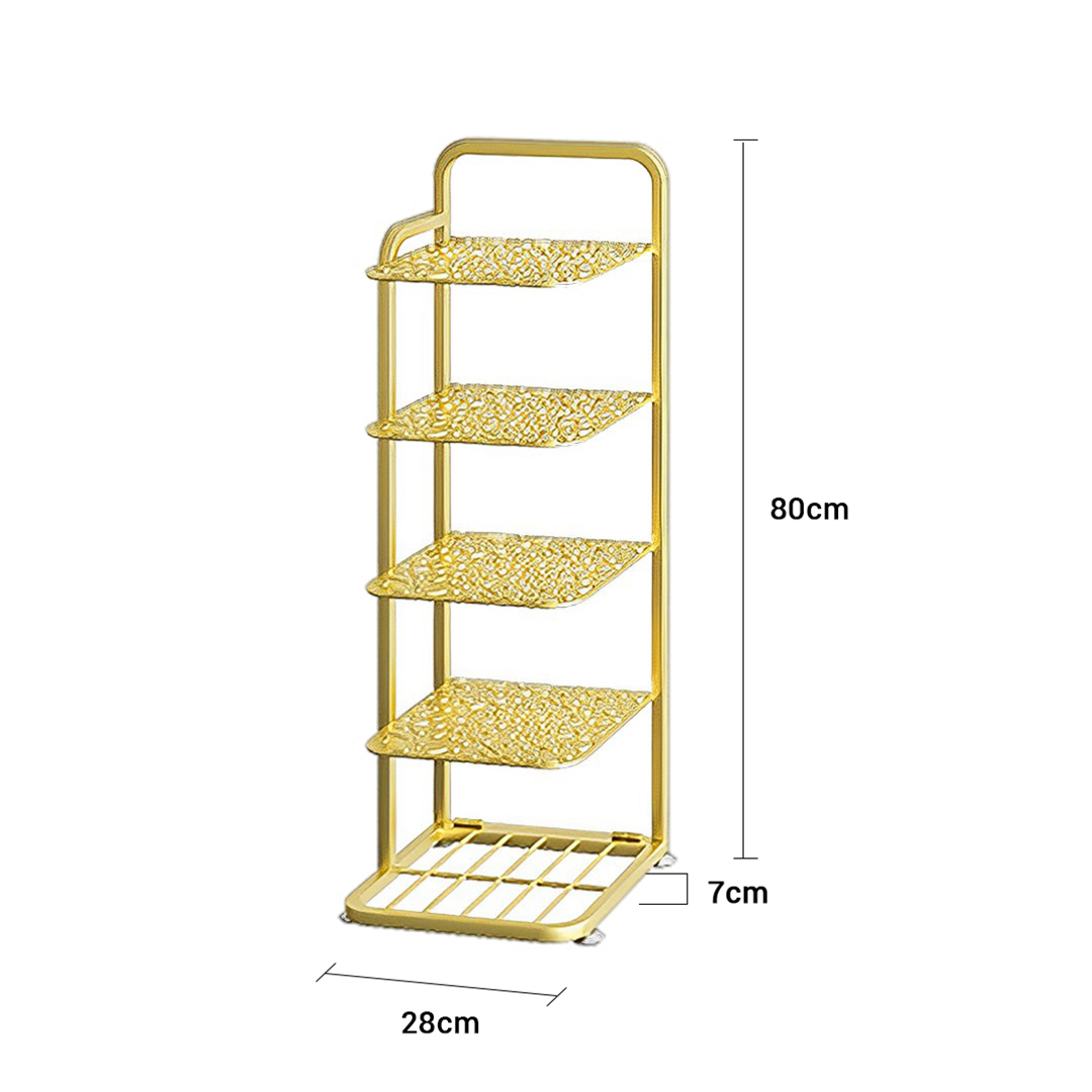 SOGA 2X 5 Tier Gold Plated Metal Shoe Organizer Space Saving Portable Footwear Storage Shelf, Furniture, Storage & Shelving, Shoe Storage, , ,  - NZ DEPOT 6