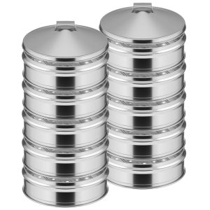 Soga 2X 5 Tier Stainless Steel Steamers With Lid Work Inside Of Basket Pot Steamers 22Cm Nz Depot - Nz Depot