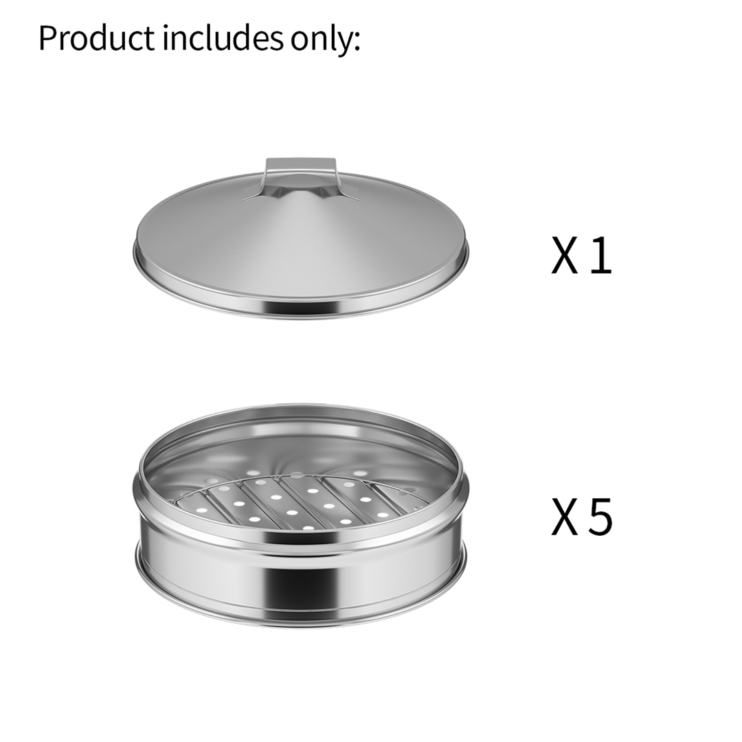 Soga 2X 5 Tier Stainless Steel Steamers With Lid Work Inside Of Basket Pot Steamers 22Cm, Home &Amp; Living, Kitchen &Amp; Dining, Cookware, Steamers, ,  - Nz Depot 7