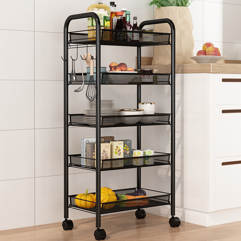 Soga 2X 5 Tier Steel Black Bee Mesh Kitchen Cart Multi-Functional Shelves Portable Storage Organizer With Wheels, Garden, Tools &Amp; Hardware, Garage Storage &Amp; Organisation, Utility Shelves, , ,  - Nz Depot 3