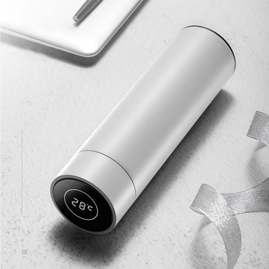 Soga 2X 500Ml Stainless Steel Smart Lcd Thermometer Display Bottle Vacuum Flask Thermos White, Home &Amp; Living, Kitchen &Amp; Dining, Drinkware, Bottles &Amp; Jugs, ,  - Nz Depot 2