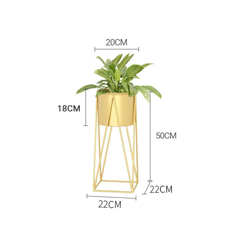 Soga 2X 50Cm Gold Metal Plant Stand With Gold Flower Pot Holder Corner Shelving Rack Indoor Display, Home &Amp; Living, Home Decor, Indoor Pots, Planters And Plant Stands, , ,  - Nz Depot 2