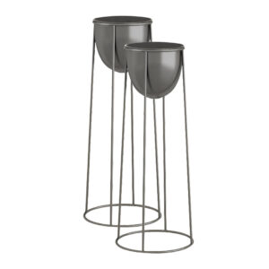 SOGA 2X 50cm Round Wire Metal Flower Pot Stand with Black Flowerpot Holder Rack Display, Home & Living, Home Decor, Indoor Pots, Planters and Plant Stands, , ,  - NZ DEPOT 1