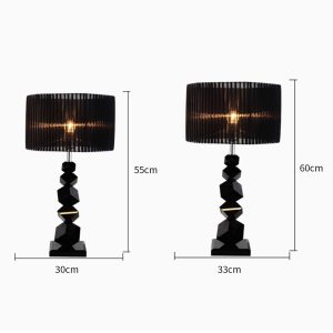 SOGA 2X 55cm Black Table Lamp with Dark Shade LED Desk Lamp, Home & Living, Lighting, Indoor Lights, Lamps, Table Lamps,  - NZ DEPOT 2