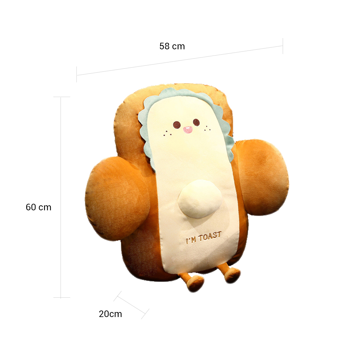 Soga 2X 58Cm Cute Face Toast Bread Cushion Stuffed Car Seat Plush Cartoon Back Support Pillow Home Decor, Furniture, Living Room Furniture, Occasional Chairs, , ,  - Nz Depot 7