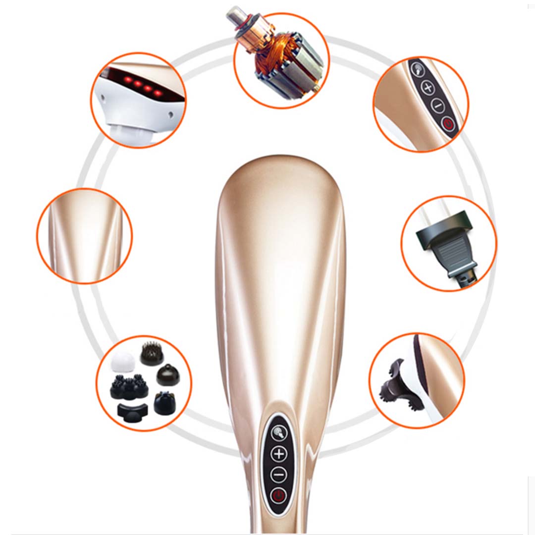 Soga 2X 6 Heads Portable Handheld Massager Soothing Stimulate Blood Flow Shoulder Gold, Health &Amp; Beauty, Personal Care, Massagers, , ,  - Nz Depot 5