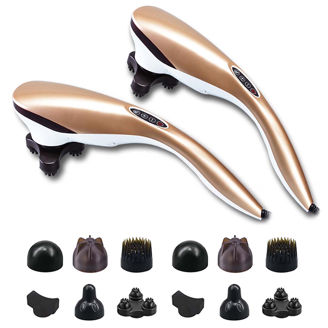 Soga 2X 6 Heads Portable Handheld Massager Soothing Stimulate Blood Flow Shoulder Gold, Health &Amp; Beauty, Personal Care, Massagers, , ,  - Nz Depot 1