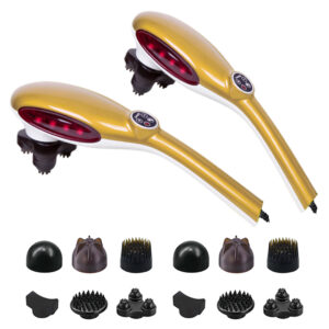 SOGA 2X 6 Heads Portable Handheld Massager Soothing Stimulate Blood Flow Shoulder Yellow, health & beauty, personal care, massagers, , ,  - NZ DEPOT 1