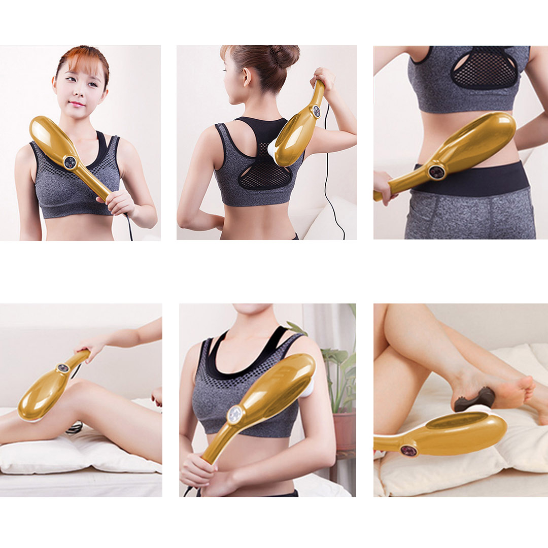 Soga 2X 6 Heads Portable Handheld Massager Soothing Stimulate Blood Flow Shoulder Yellow, Health &Amp; Beauty, Personal Care, Massagers, , ,  - Nz Depot 6