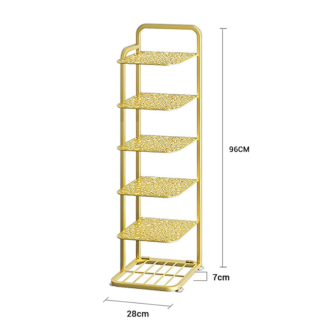 Soga 2X 6 Tier Gold Plated Metal Shoe Organizer Space Saving Portable Footwear Storage Shelfsoga 6 Tier Gold Metal Shoe Organizer, Furniture, Storage &Amp; Shelving, Shoe Storage, , ,  - Nz Depot 6