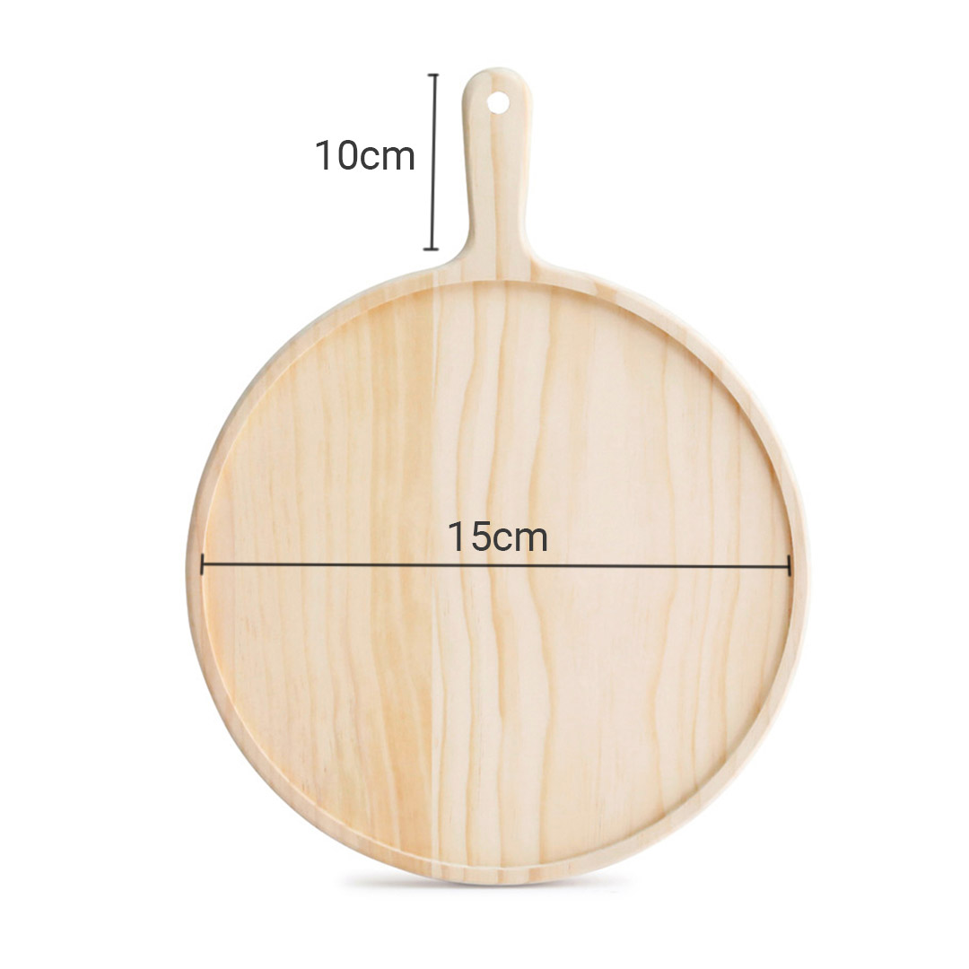 Soga 2X 6 Inch Round Premium Wooden Pine Food Serving Tray Charcuterie Board Paddle Home Decor, Kitchenware, Table Top, Servingware, Servingware Platter, ,  - Nz Depot 2