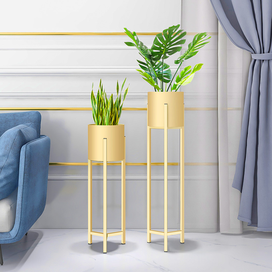 Soga 2X 60Cm Gold Metal Plant Stand With Flower Pot Holder Corner Shelving Rack Indoor Display, Home &Amp; Living, Home Decor, Indoor Pots, Planters And Plant Stands, , ,  - Nz Depot 4