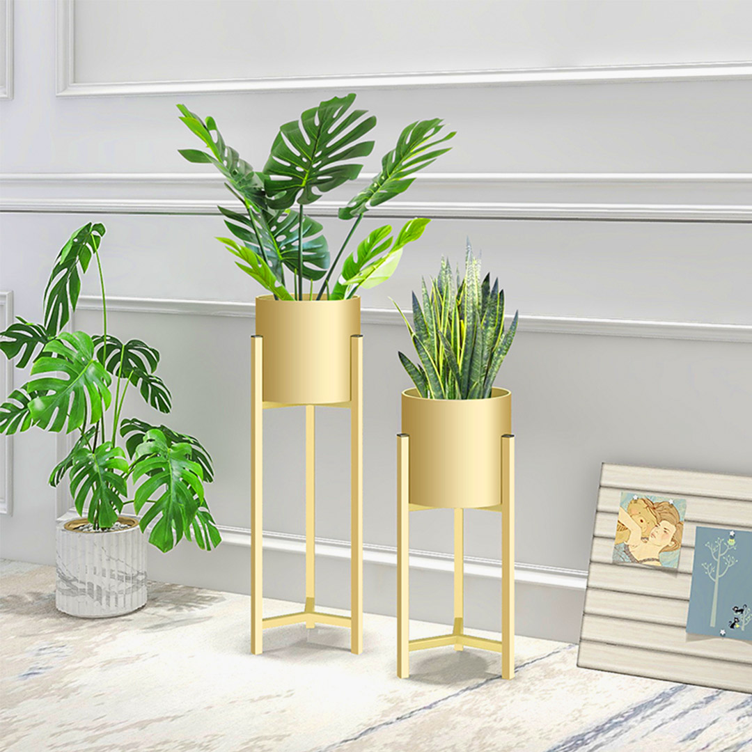 Soga 2X 60Cm Gold Metal Plant Stand With Flower Pot Holder Corner Shelving Rack Indoor Display, Home &Amp; Living, Home Decor, Indoor Pots, Planters And Plant Stands, , ,  - Nz Depot 5