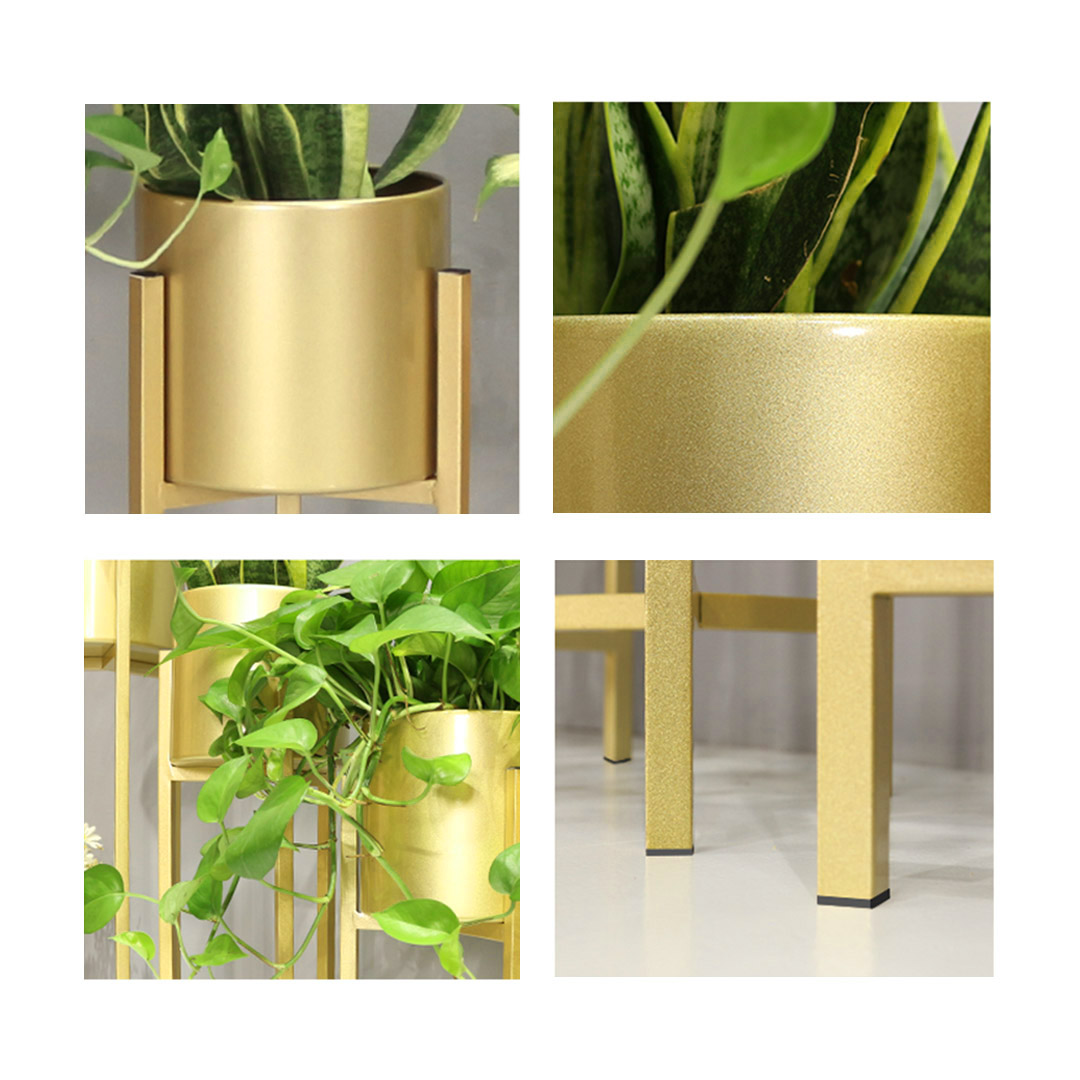 Soga 2X 60Cm Gold Metal Plant Stand With Flower Pot Holder Corner Shelving Rack Indoor Display, Home &Amp; Living, Home Decor, Indoor Pots, Planters And Plant Stands, , ,  - Nz Depot 8