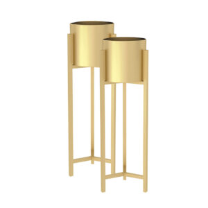 SOGA 2X 75cm Gold Metal Plant Stand with Flower Pot Holder Corner Shelving Rack Indoor Display NZ DEPOT - NZ DEPOT