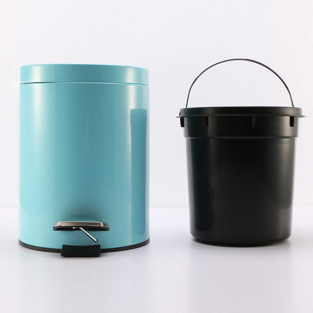 Soga 2X 7L Foot Pedal Stainless Steel Rubbish Recycling Garbage Waste Trash Bin Round Blue, Home &Amp; Living, Kitchen &Amp; Dining, Kitchen Storage, Kitchen Bins, ,  - Nz Depot 4