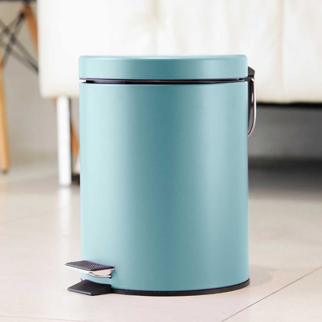 Soga 2X 7L Foot Pedal Stainless Steel Rubbish Recycling Garbage Waste Trash Bin Round Blue, Home &Amp; Living, Kitchen &Amp; Dining, Kitchen Storage, Kitchen Bins, ,  - Nz Depot 7